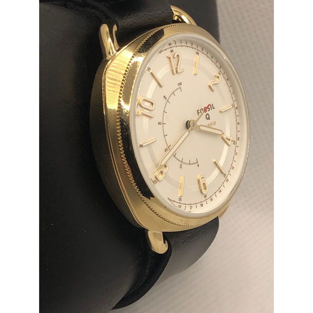 Fossil Q FTW1201 Women's Black Leather Analog Dial Wrist Hybrid Smart Watch HK13 - Picture 3 of 9